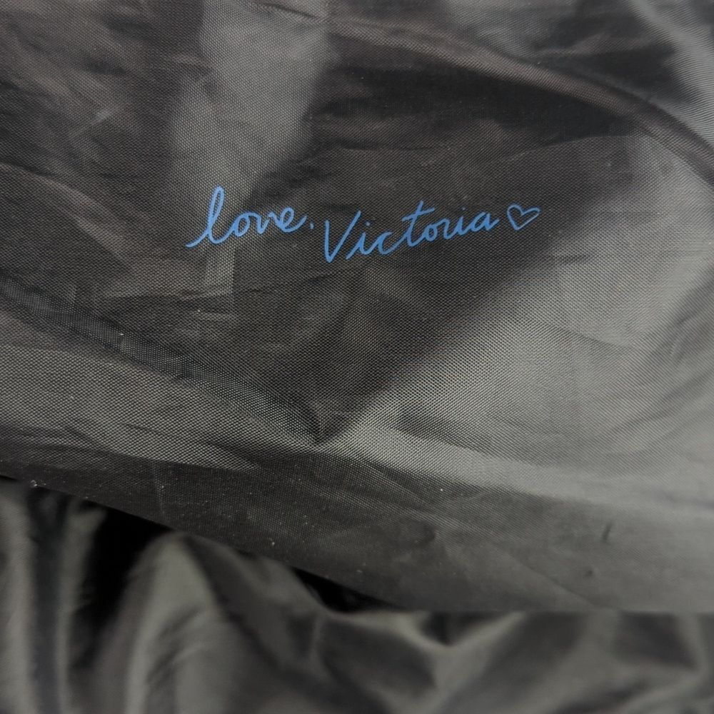 Victoria's Secret Blue & Black Denim & PU Lightweight Tote Bag - Picture 4 of 12